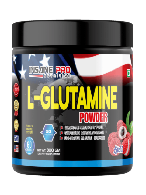 L Glutamine 300gm Powder Litchi Flavor